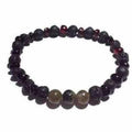 Adult Rock God Baltic Amber Labradorite Lava Volcanic Stretch Bracelet