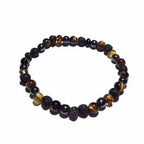 Adult Rock Star Baltic Amber Tiger Eye Hematite Lava Volcanic Stretch Bracelet 21cm (XXL Elastic)