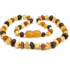 Adult Shingle Raw Mixed Baltic Amber Anklet