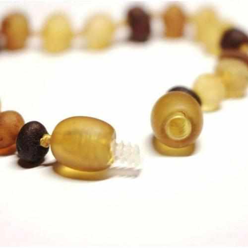 Adult Shingle Raw Mixed Baltic Amber Anklet