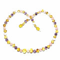 Adult Tara Moon Amber Moonstone Amethyst Rose Quartz Necklace