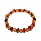 Adult Toffee Apple Cognac Baltic Amber Peach Aventurine Anxiety Stretch Bracelet 17cm (ML Elastic)