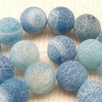 Boy Girl Atlantis Blue White Agate Honey Baltic Amber Necklace