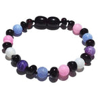 Child All Sorts Pink Purple Agate Cherry Baltic Amber Anklet Bracelet