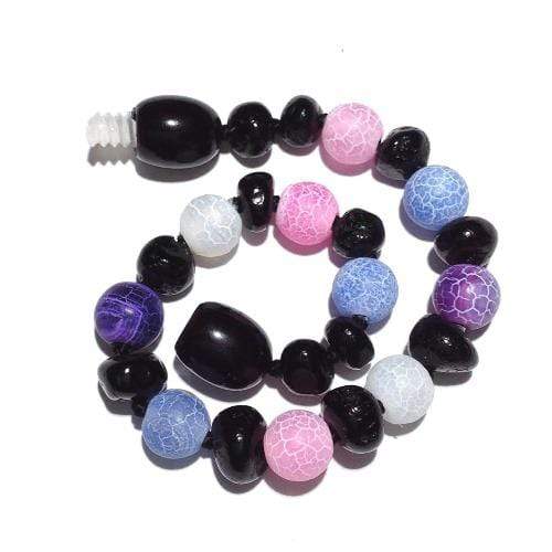 Child All Sorts Pink Purple Agate Cherry Baltic Amber Anklet Bracelet