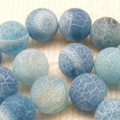 Child Atlantis Blue White Dragon Agate & Honey Baltic Amber Anklet Bracelet