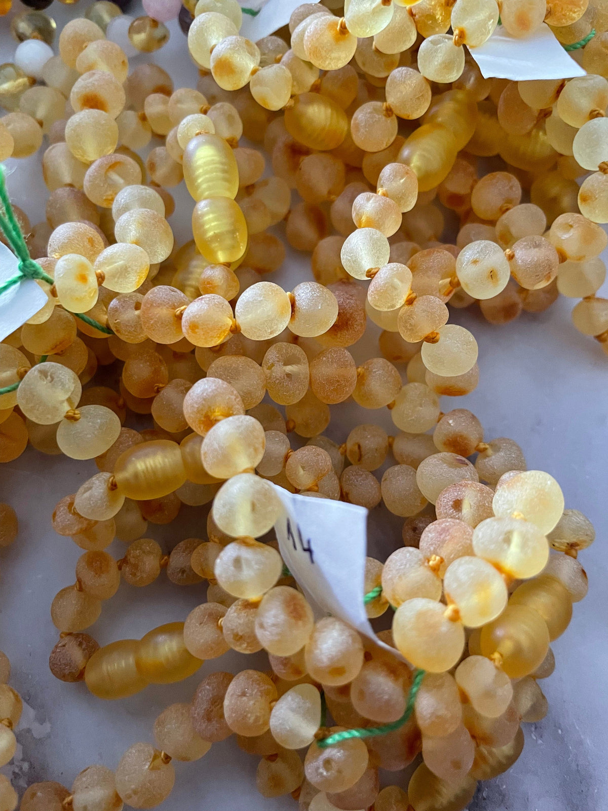 Child Bees Knees Raw Honey Baltic Amber Anklet Bracelet