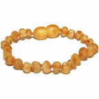 Child Bees Knees Raw Honey Baltic Amber Anklet Bracelet 19cm (XL)