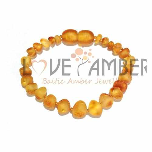 Child Bees Knees Raw Honey Baltic Amber Anklet Bracelet