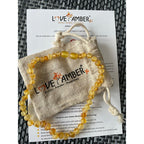 Child Bees Knees Raw Honey Baltic Amber Necklace