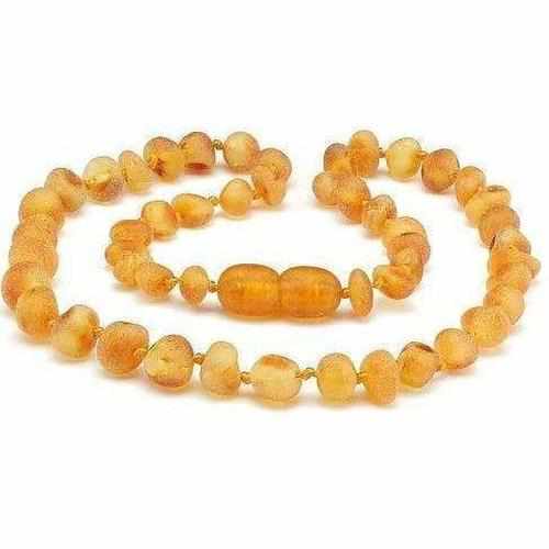 Child Bees Knees Raw Honey Baltic Amber Necklace 40cm (XXL)