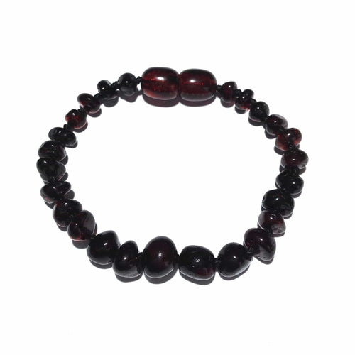 Child Blackforest Polished Dark Cherry Baltic Amber Anklet Bracelet