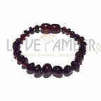 Child Blackforest Polished Dark Cherry Baltic Amber Anklet Bracelet