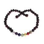 Child Chakra Rainbow After The Storm Mixed Cherry Baltic Amber Necklace