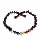 Child Chakra Rainbow After The Storm Mixed Cherry Baltic Amber Necklace