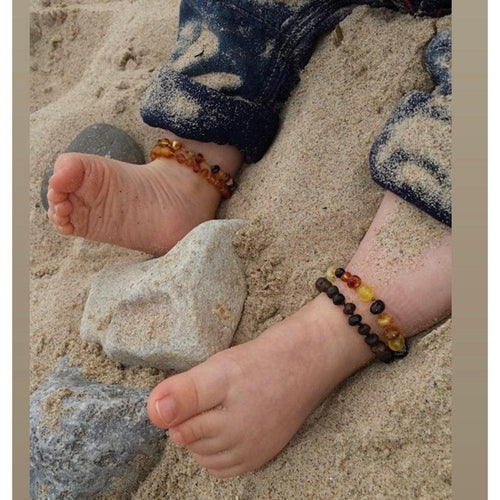 Child Cherryaid Raw Dark Cherry Baltic Amber Anklet Bracelet