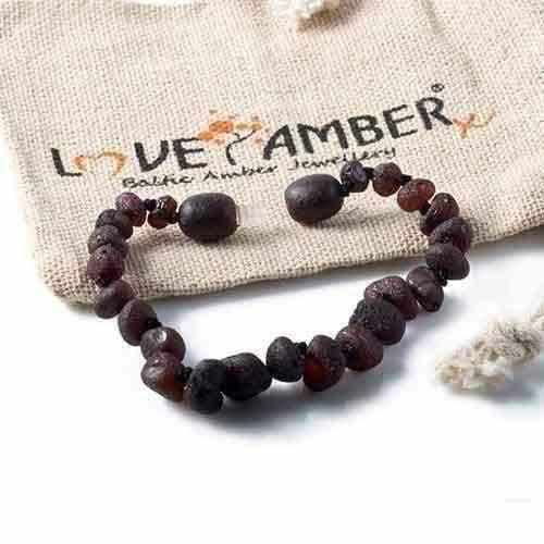 Child Cherryaid Raw Dark Cherry Baltic Amber Anklet Bracelet