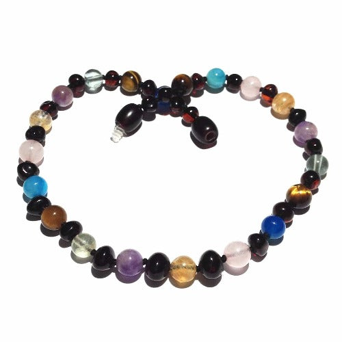 Child Dark Solace Amber Gemstone Anxiety Stress Necklace