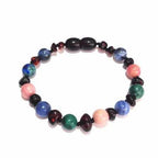 Child Earthchild Gemstones and Cherry Baltic Amber Anklet Bracelet
