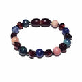 Child Earthchild Gemstones and Cherry Baltic Amber Anklet Bracelet 17cm (L)