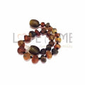Child Enchanted Raw Green Baltic Amber Anklet Bracelet 19cm (XL)