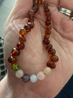 Child Freya Aquamarine Rose Quartz Amethyst Moonstone Citrine Peridot Cognac Baltic Amber Necklace