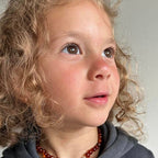 Child Freya Aquamarine Rose Quartz Amethyst Moonstone Citrine Peridot Cognac Baltic Amber Necklace