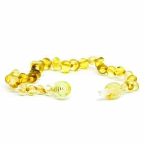 Child Goldirocks Polished Lemon Baltic Amber Anklet Bracelet