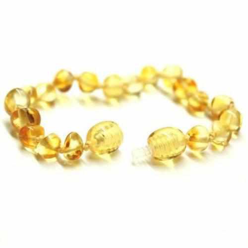 Child Goldirocks Polished Lemon Baltic Amber Anklet Bracelet