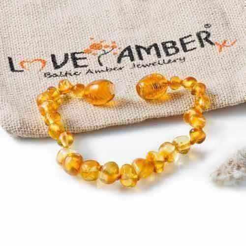 Child Goldirocks Polished Lemon Baltic Amber Anklet Bracelet
