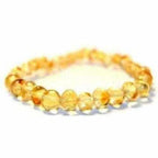Child Goldirocks Polished Lemon Baltic Amber Anklet Bracelet