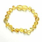 Child Goldirocks Polished Lemon Baltic Amber Anklet Bracelet