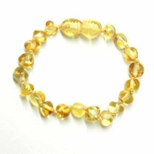 Child Goldirocks Polished Lemon Baltic Amber Anklet Bracelet