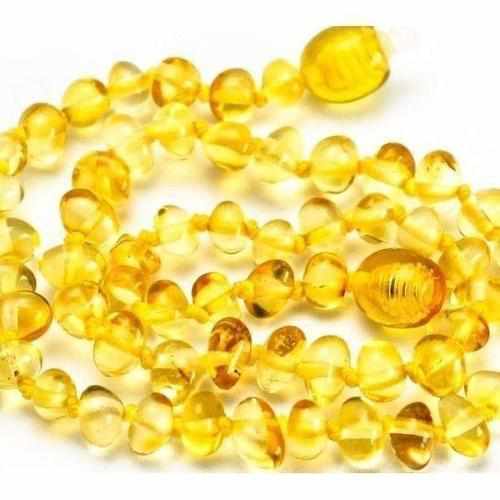 Child Goldirocks Polished Lemon Baltic Amber Bead Necklace