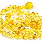 Child Goldirocks Polished Lemon Baltic Amber Bead Necklace