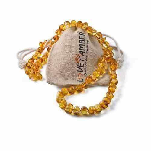 Child Goldirocks Polished Lemon Baltic Amber Bead Necklace