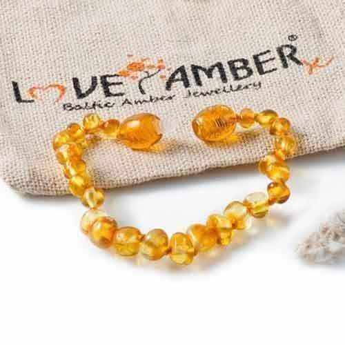 Child Honeypot Polished Honey Baltic Amber Anklet Bracelet