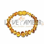 Child Honeypot Polished Honey Baltic Amber Anklet Bracelet