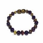 Child Layla Amethyst and Green Baltic Amber Anklet Bracelet