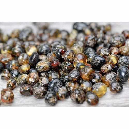 Child Layla Amethyst and Green Baltic Amber Anklet Bracelet