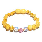 Child Marshmallow Pink Cats Eye Butterscotch Baltic Amber Anklet Bracelet