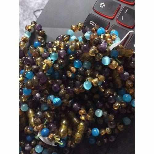 Child Ocean Amethyst Blue Cats Eyes Agate Green Baltic Amber Anklet Bracelet