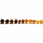 Child Ombre Raw Rainbow Baltic Amber Anklet Bracelet