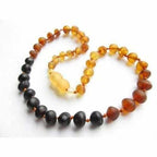 Child Ombre Raw Rainbow Baltic Amber Necklace 40cm (XXL)