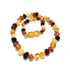 Child Pebble Beach Polished Mixed Baltic Amber Necklace