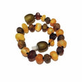 Child Pippin Raw Green Honey Baltic Amber Anklet Bracelet
