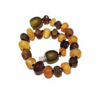 Child Pippin Raw Green Honey Baltic Amber Anklet Bracelet
