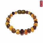 Child Pippin Raw Green Honey Baltic Amber Anklet Bracelet