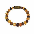 Child Pippin Raw Green Honey Baltic Amber Anklet Bracelet
