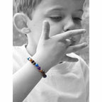Child Twilight Lapis Lazuli Sodalite Amethyst and Green Baltic Amber Anklet